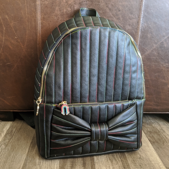 Betsey Johnson Handbags - Betsey Johnson rainbow/black backpack